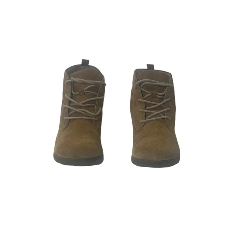 Easy Spirit Laced Up Boots Size 10 Brown Suede